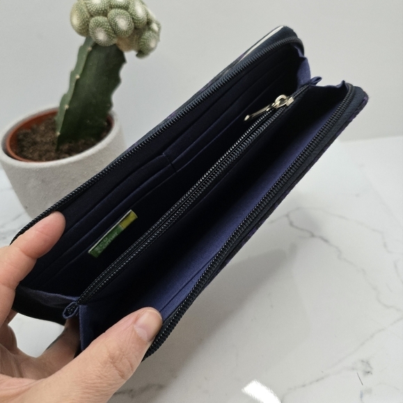 Bohemian | colorfull purple elephant print large zip-up wallet - Picture 7 of 8